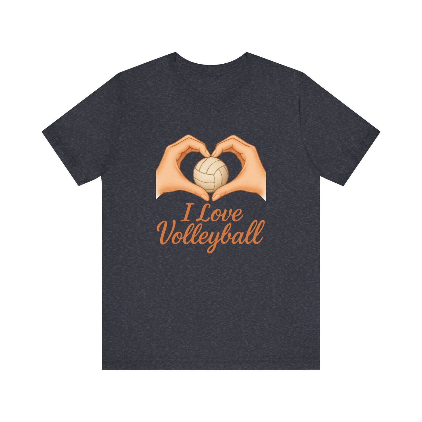 I Love Volleyball Hand Heart T-shirt