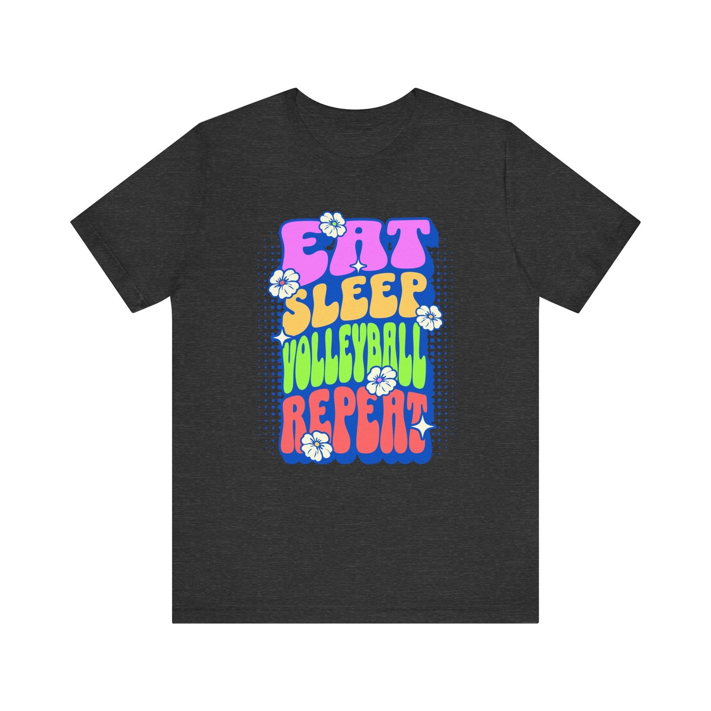 Eat Sleep Volleyball Repeat Flower Power T-shirt