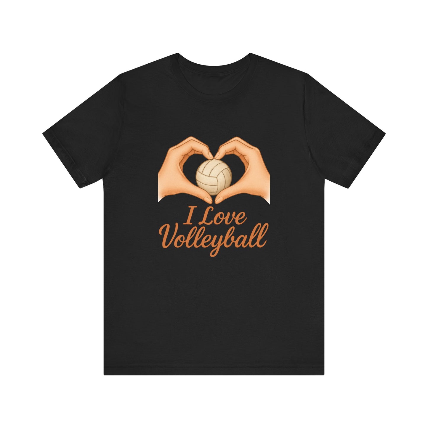I Love Volleyball Hand Heart T-shirt