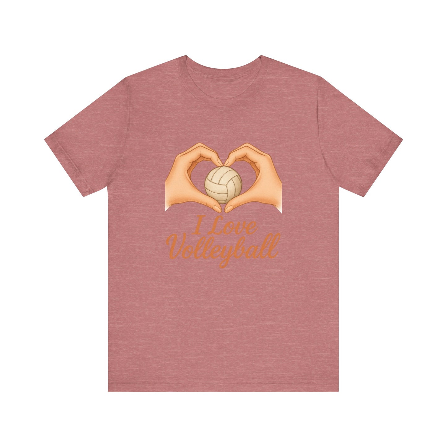 I Love Volleyball Hand Heart T-shirt
