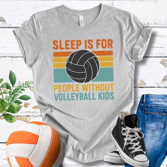 Sleep Is For People Without Volleyball Kids Retro T-shirt