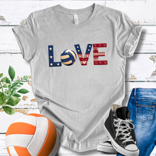 LOVE Red White And Blue T-shirt