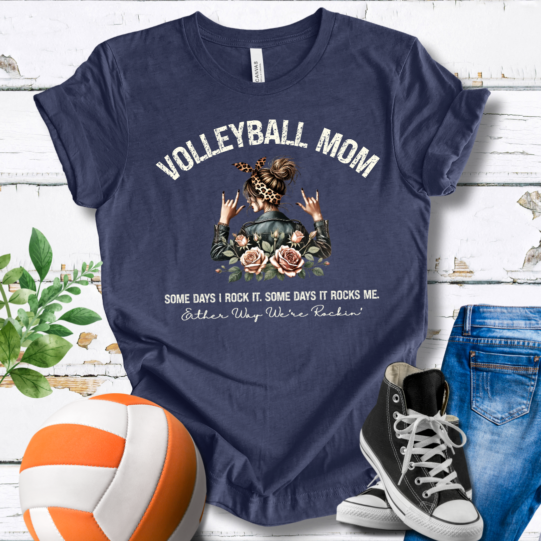 Rockin' Volleyball Mom T-shirt
