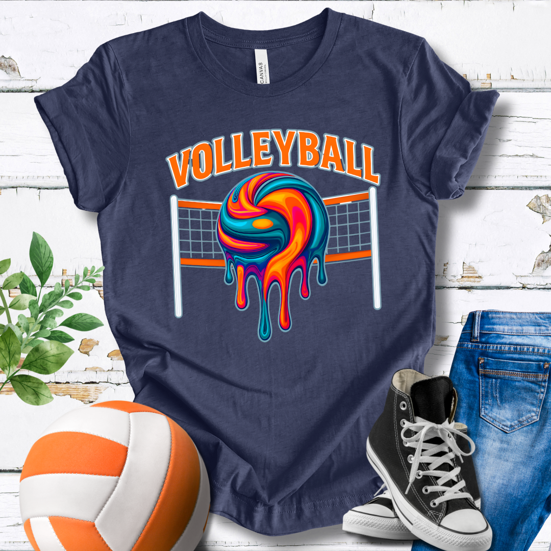 Volleyball Drip Retro T-shirt
