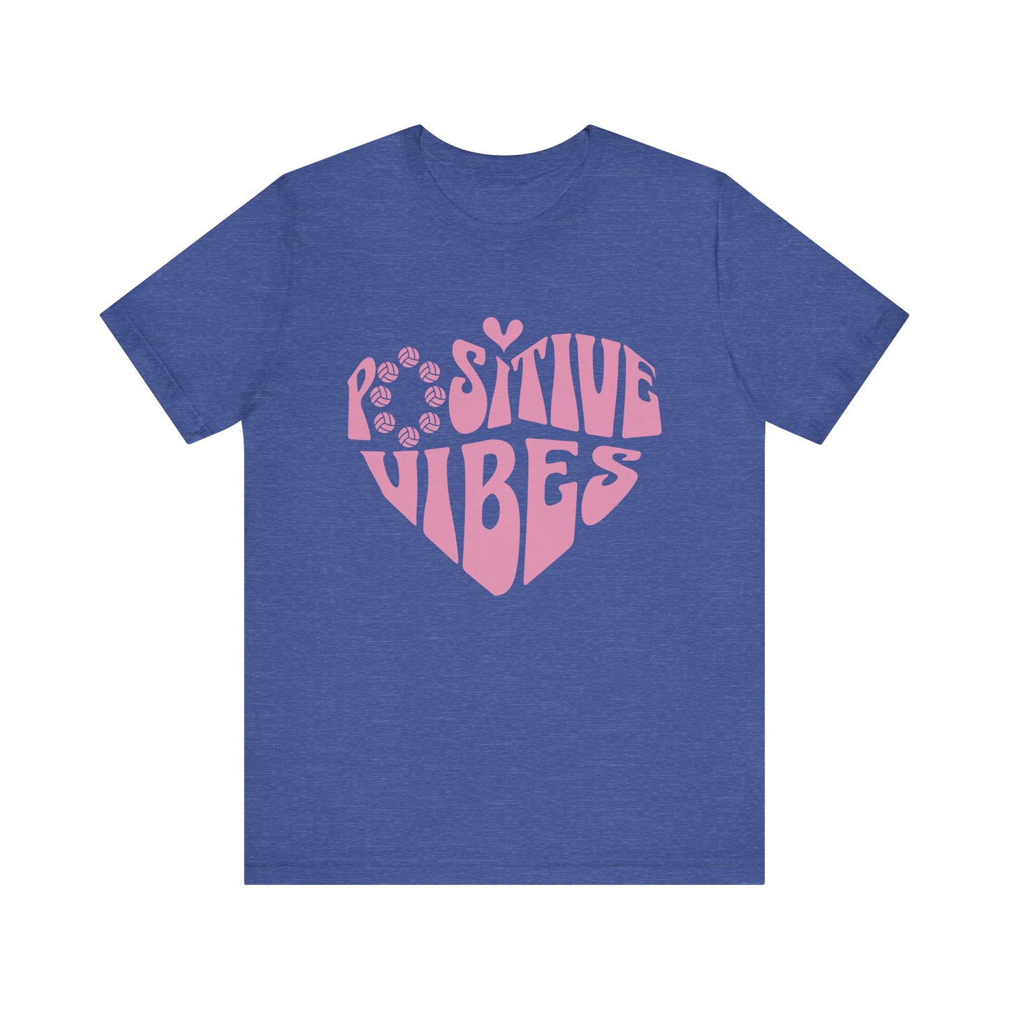 Volleyball Vibes Pink Heart T-shirt