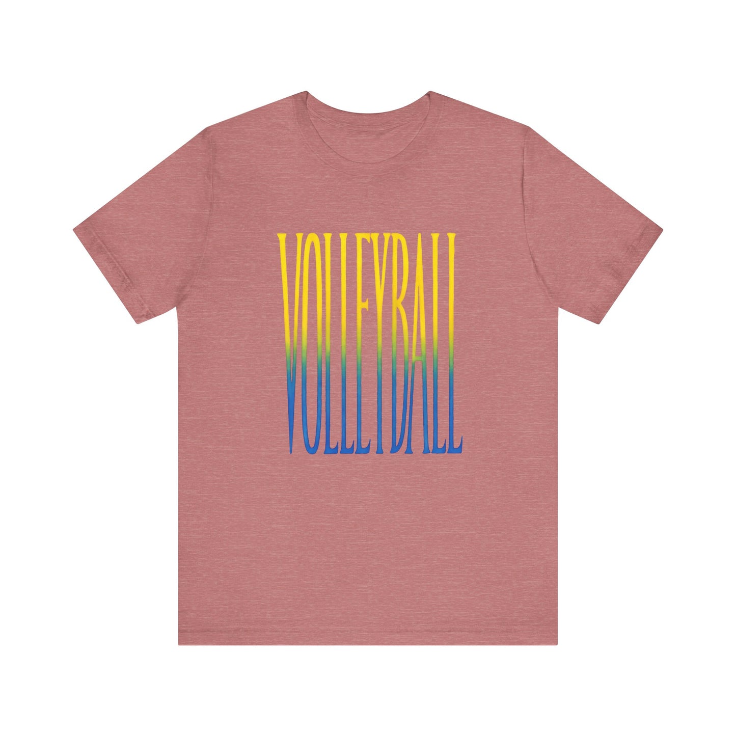 Volleyball Yellow Green Blue T-shirt