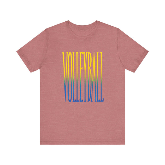 Volleyball Yellow Green Blue T-shirt