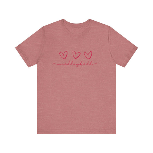 Triple Heart Volleyball T-shirt