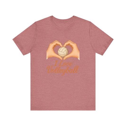 I Love Volleyball Hand Heart T-shirt