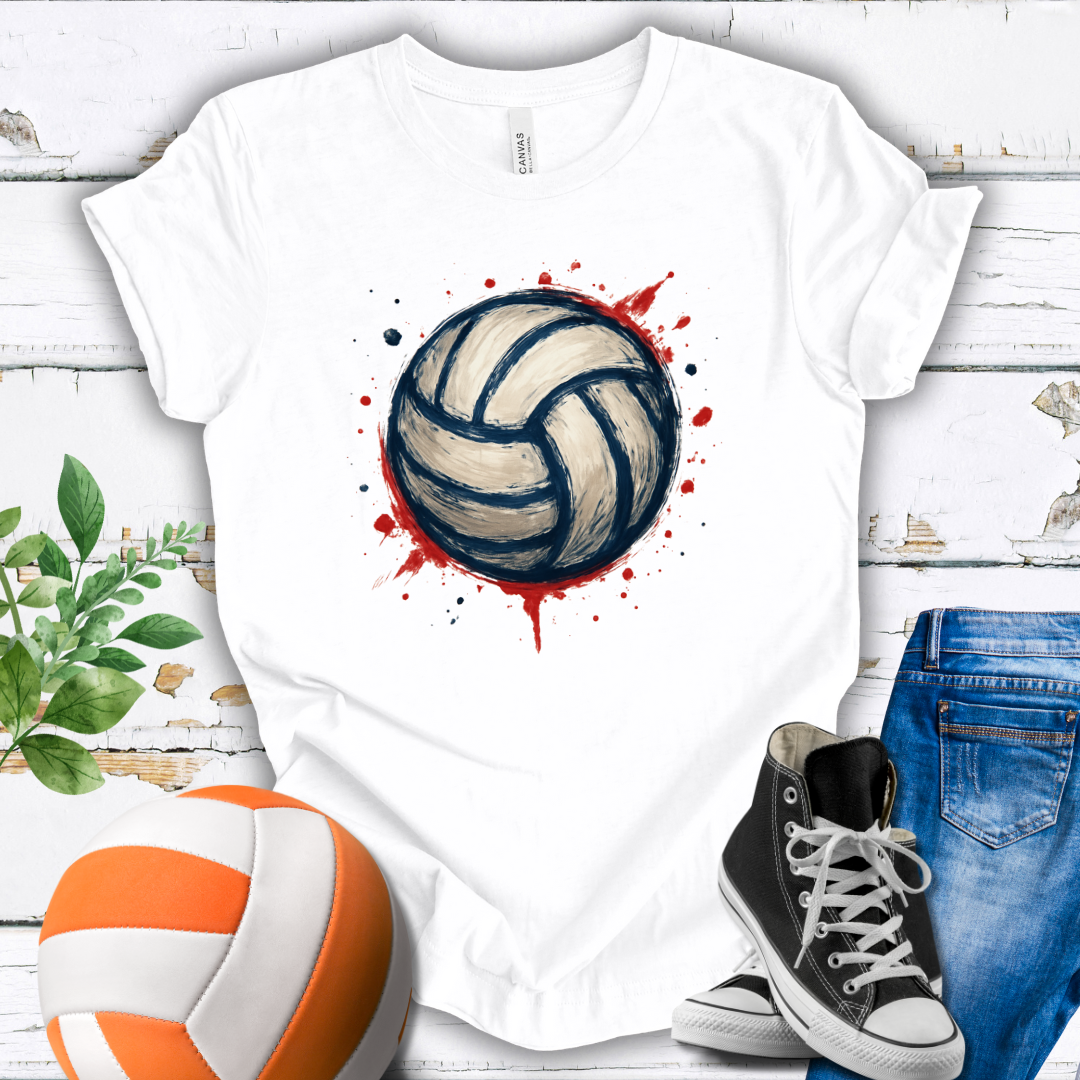 Red White And Blue Volleyball T-shirt