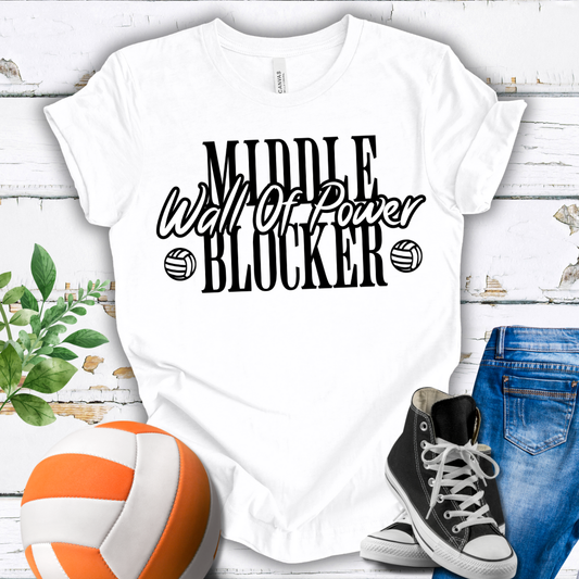 Middle Blocker Wall Of Power T-shirt