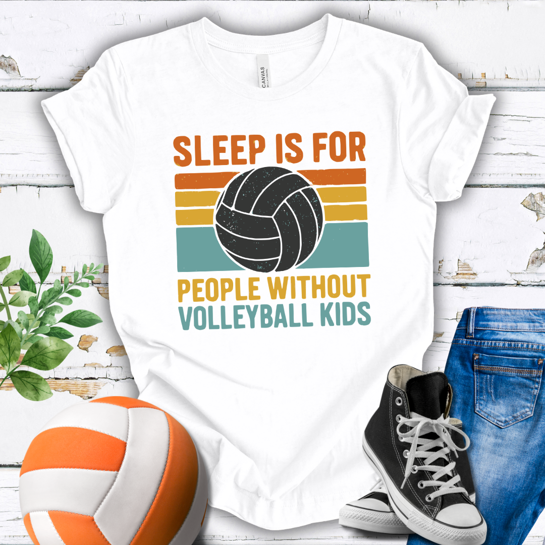 Sleep Is For People Without Volleyball Kids Retro T-shirt