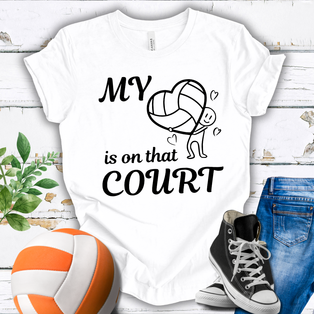 My Heart Is On That Court V1 T-shirt