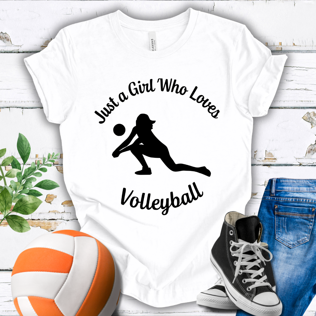 Just A Girl Who Loves Volleyball T-shirt