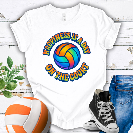 Happiness Is A Day On The Court T-shirt
