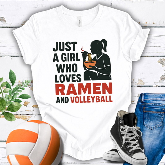 Just A Girl Who Loves Ramen And Volleyball T-shirt