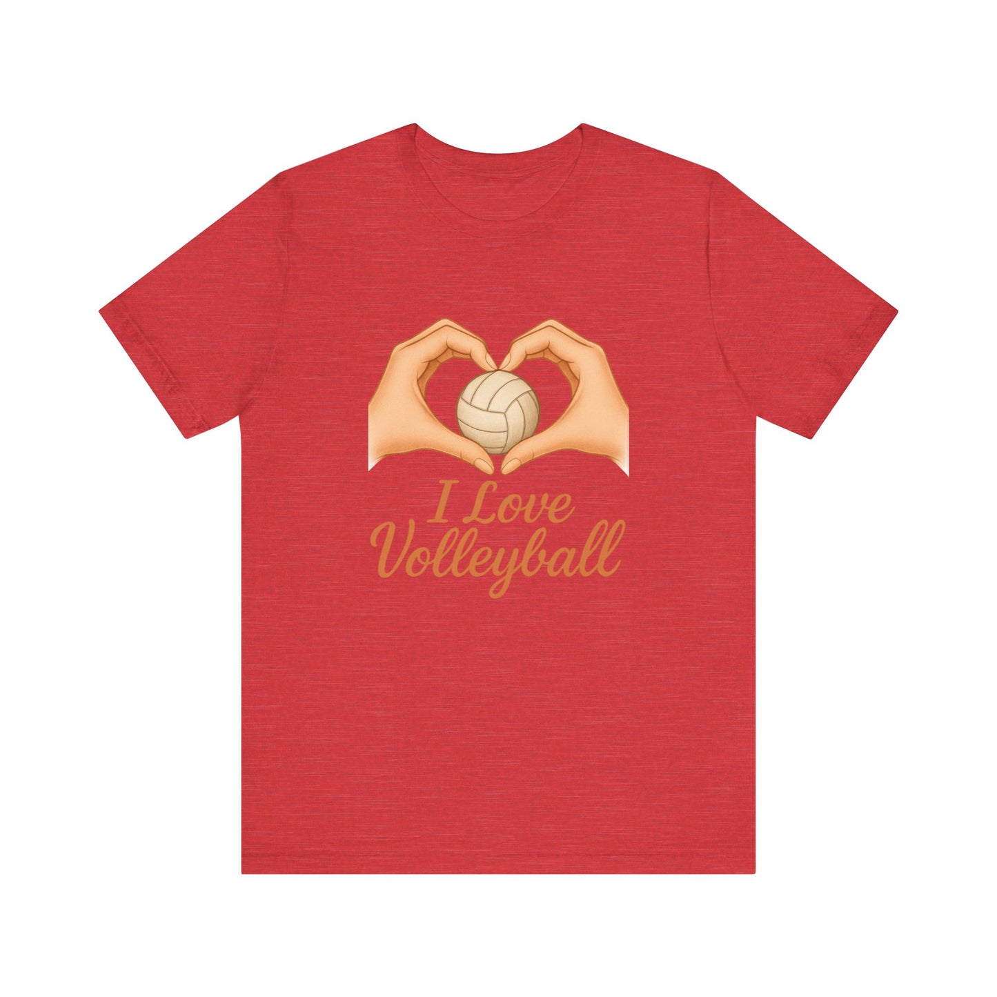 I Love Volleyball Hand Heart T-shirt