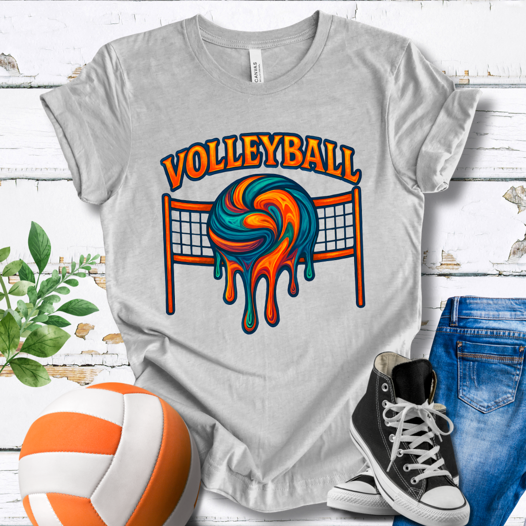 Volleyball Drip Retro T-shirt