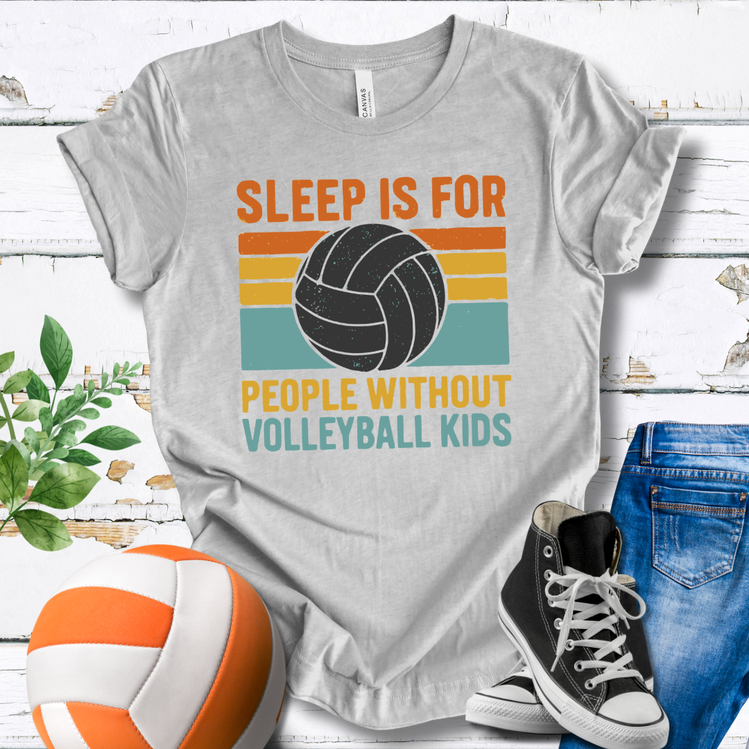 Sleep Is For People Without Volleyball Kids Retro T-shirt