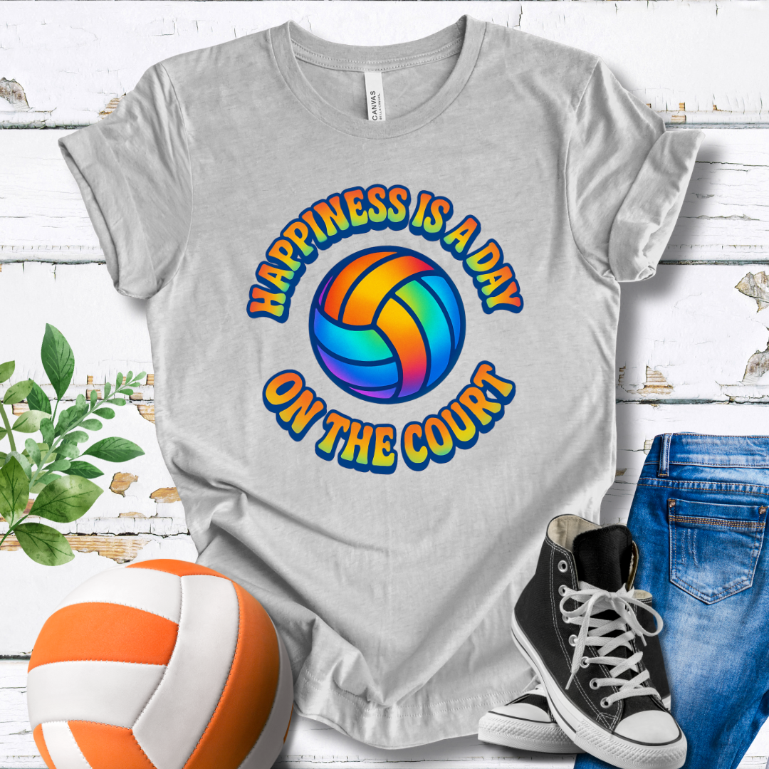 Happiness Is A Day On The Court T-shirt