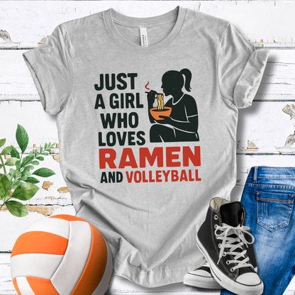 Just A Girl Who Loves Ramen And Volleyball T-shirt