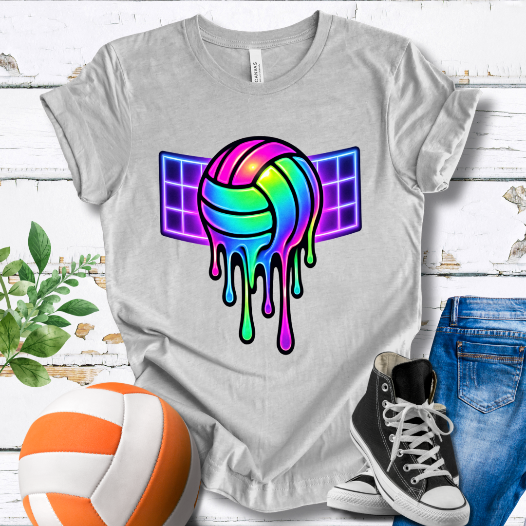 Volleyball Drip Neon T-shirt