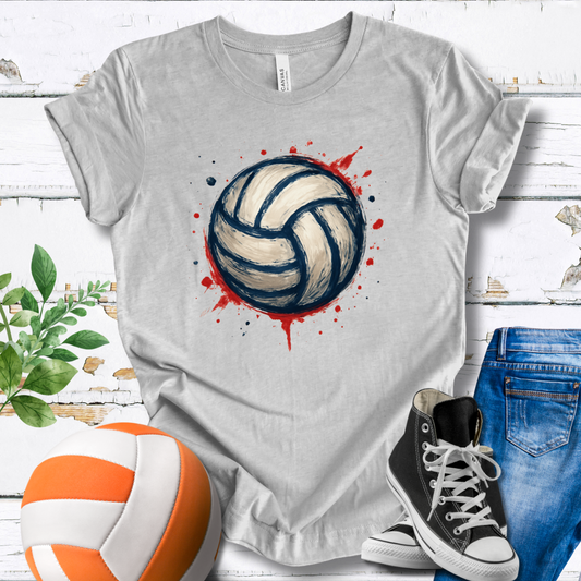 Red White And Blue Volleyball T-shirt