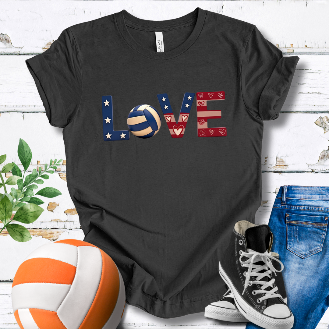 LOVE Red White And Blue T-shirt