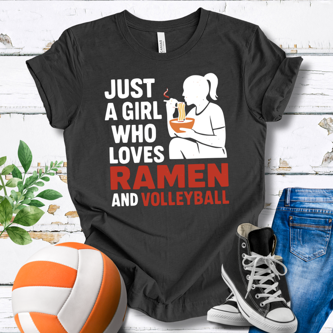 Just A Girl Who Loves Ramen And Volleyball T-shirt