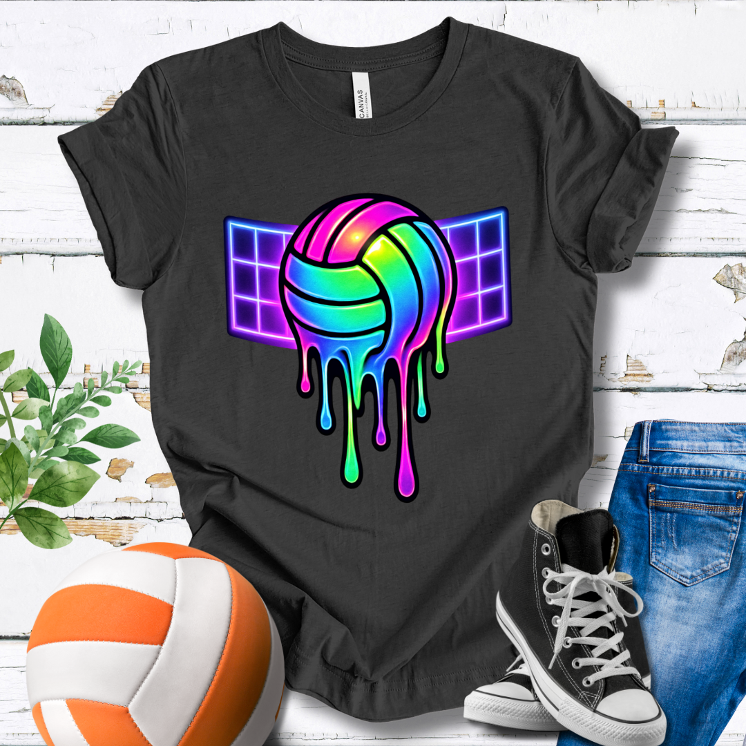 Volleyball Drip Neon T-shirt