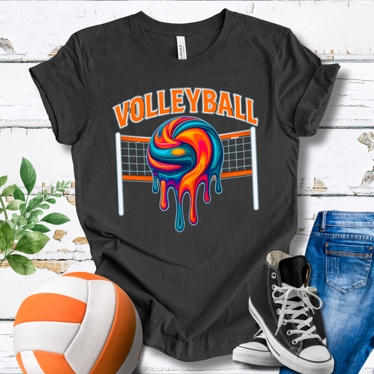Volleyball Drip Retro T-shirt