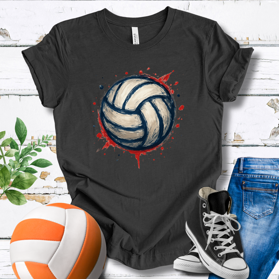 Red White And Blue Volleyball T-shirt
