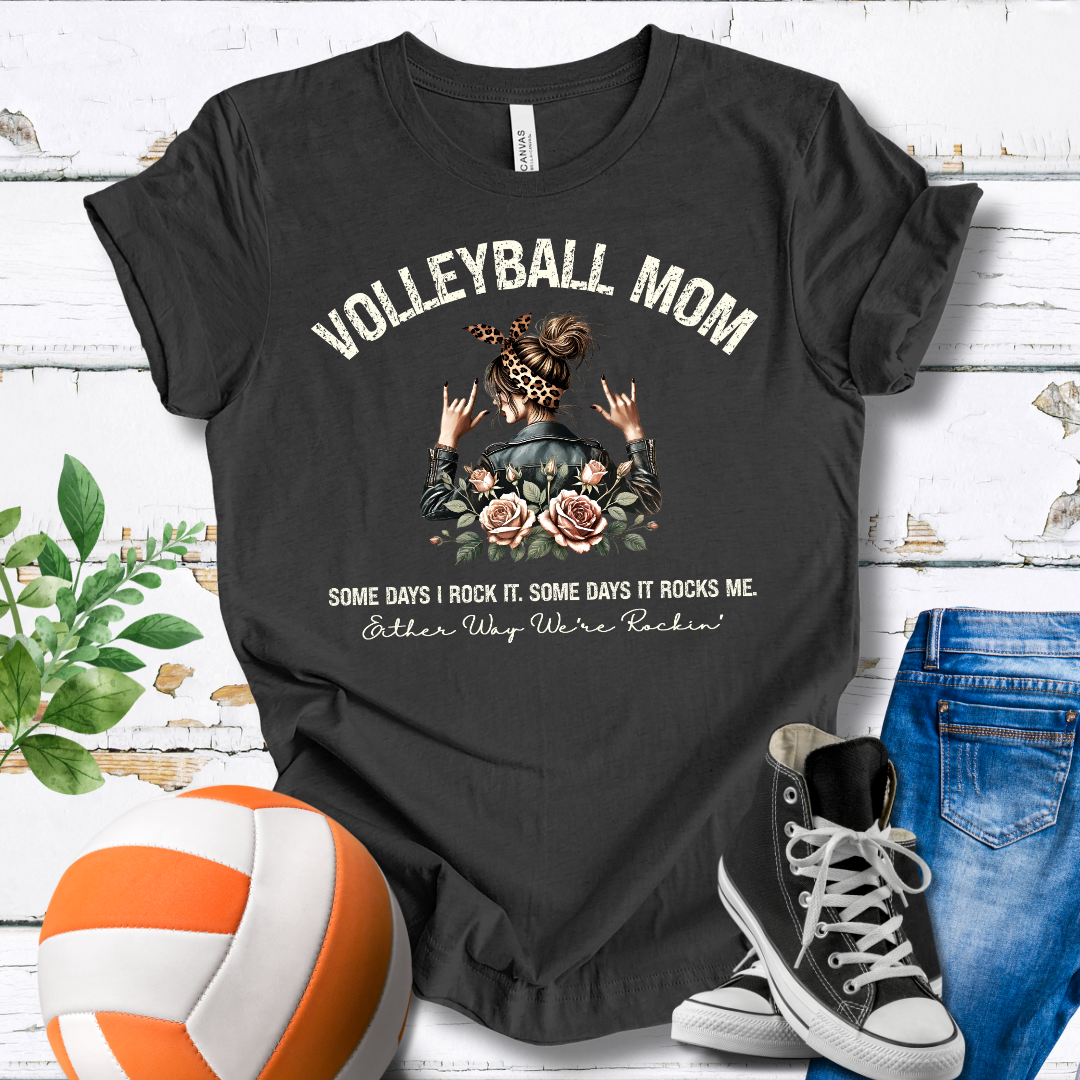 Rockin' Volleyball Mom T-shirt