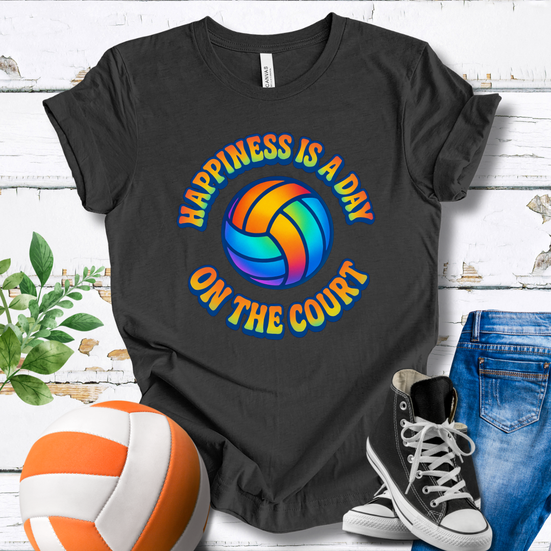 Happiness Is A Day On The Court T-shirt