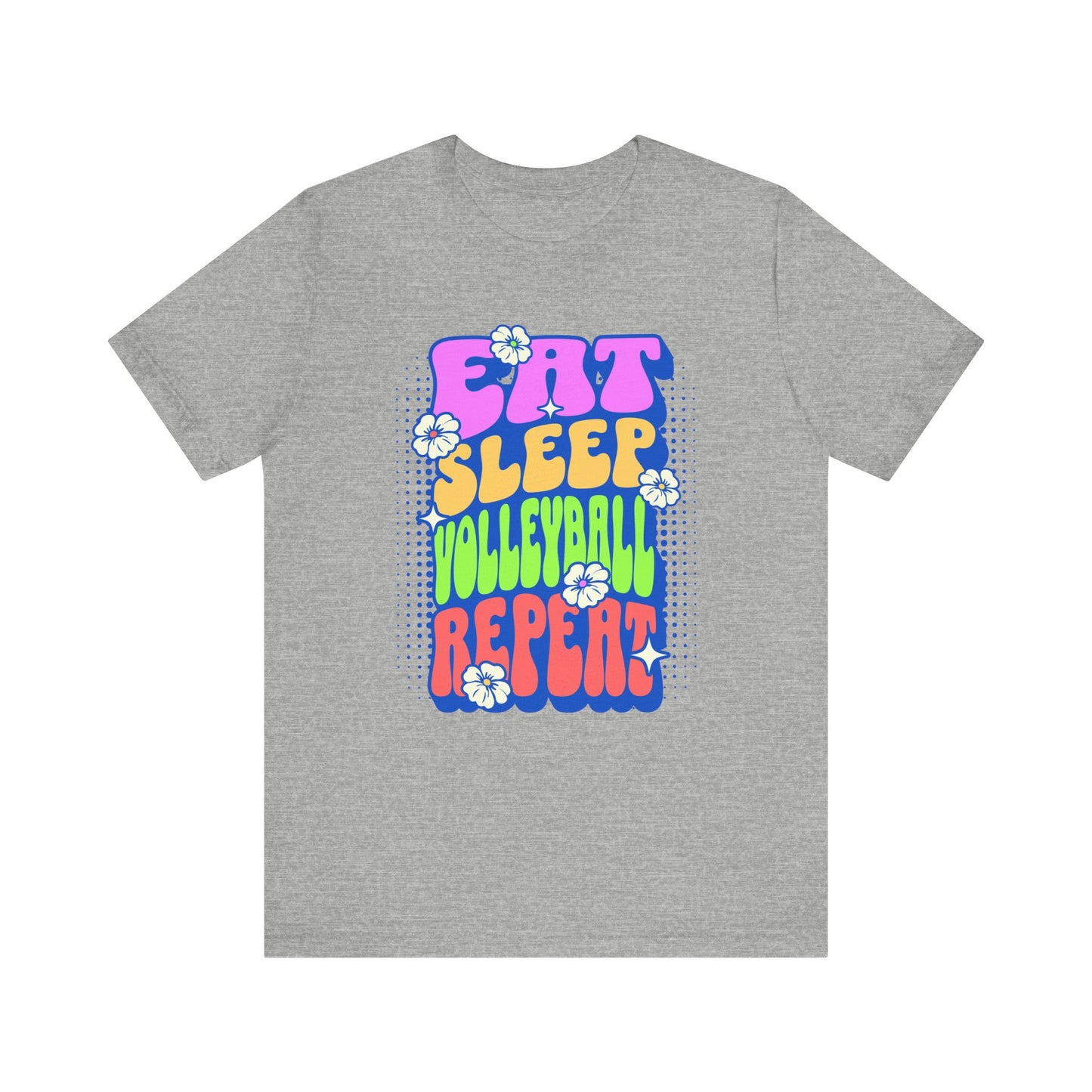 Eat Sleep Volleyball Repeat Flower Power T-shirt