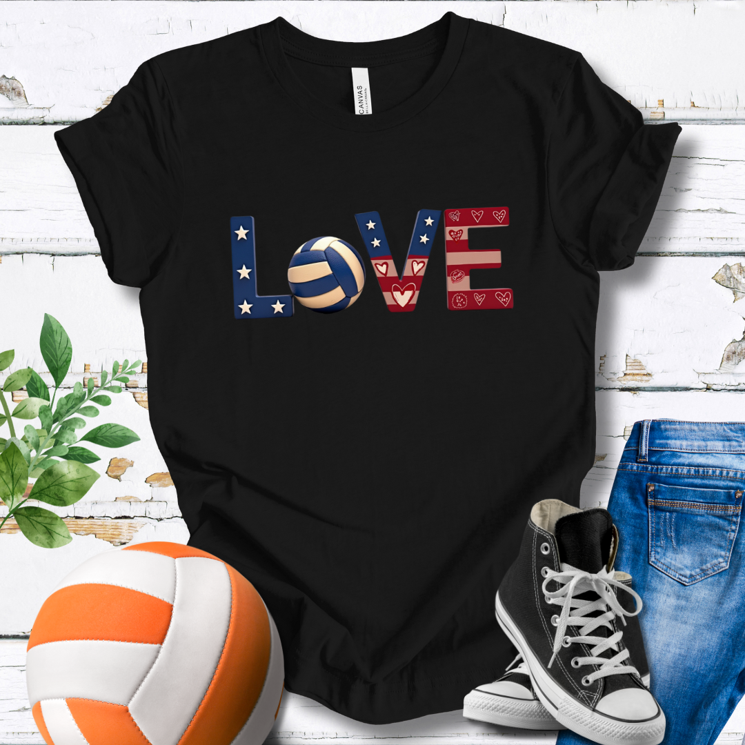 LOVE Red White And Blue T-shirt