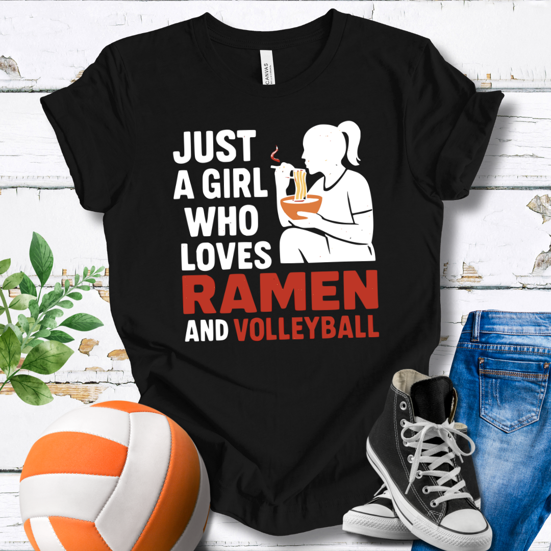 Just A Girl Who Loves Ramen And Volleyball T-shirt
