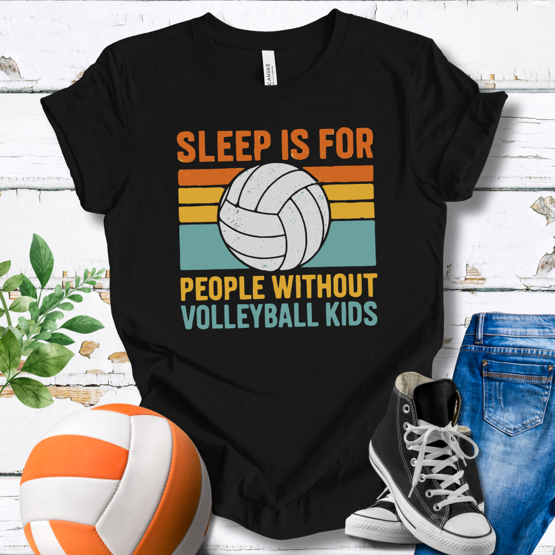 Sleep Is For People Without Volleyball Kids Retro T-shirt