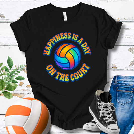 Happiness Is A Day On The Court T-shirt