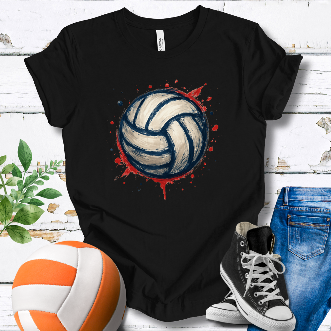 Red White And Blue Volleyball T-shirt