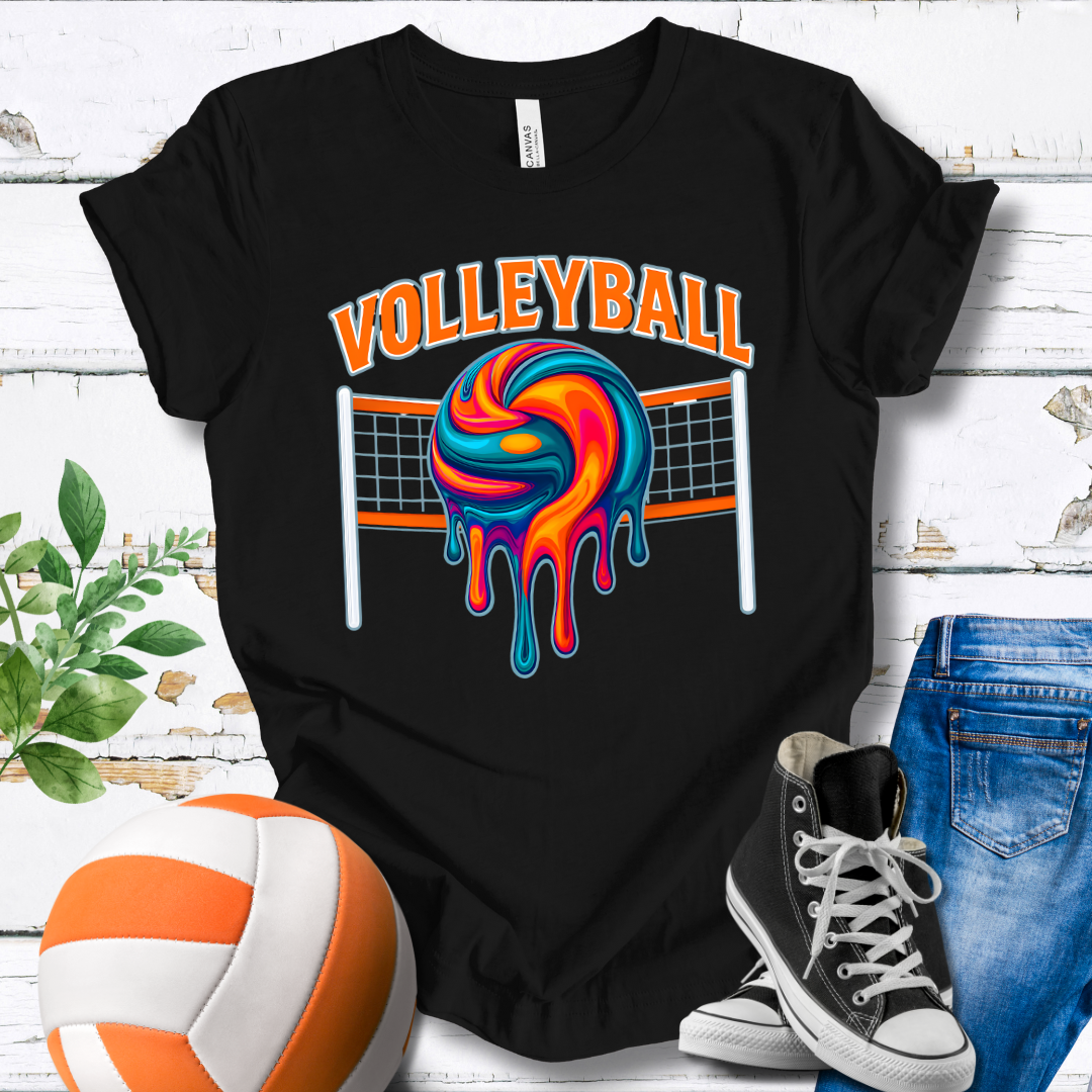 Volleyball Drip Retro T-shirt