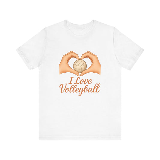 I Love Volleyball Hand Heart T-shirt