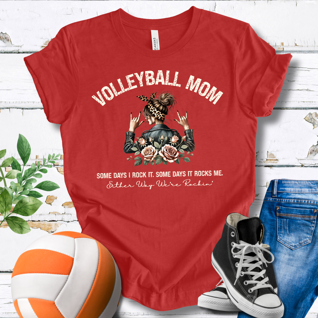 Rockin' Volleyball Mom T-shirt