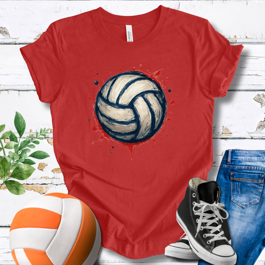 Red White And Blue Volleyball T-shirt
