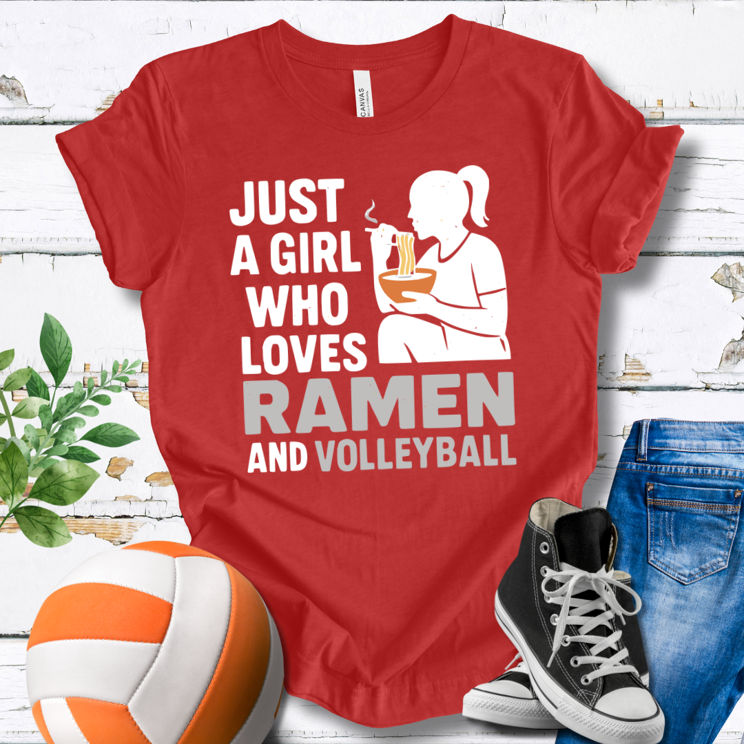 Just A Girl Who Loves Ramen And Volleyball T-shirt