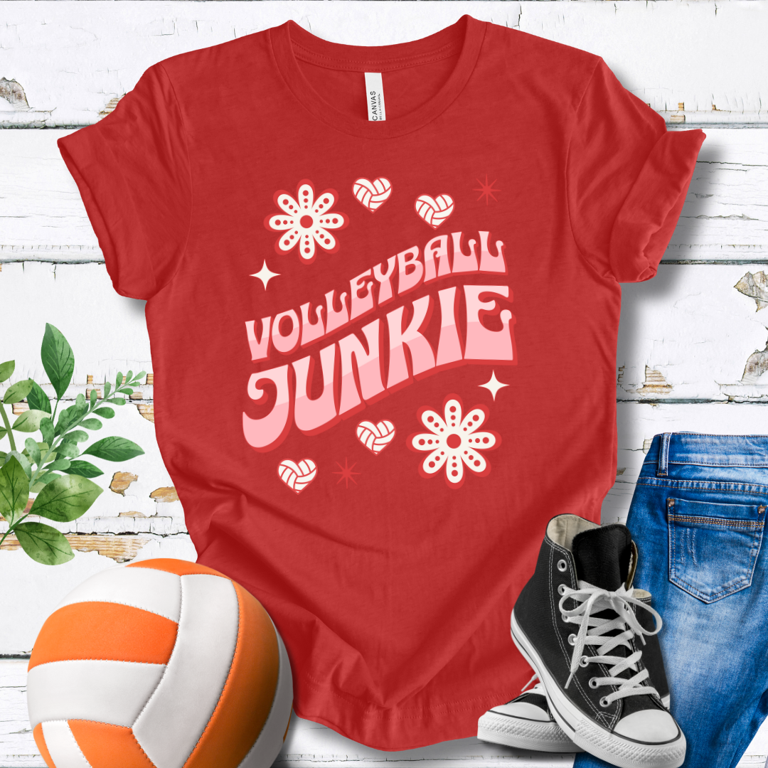 Volleyball Junkie T-shirt