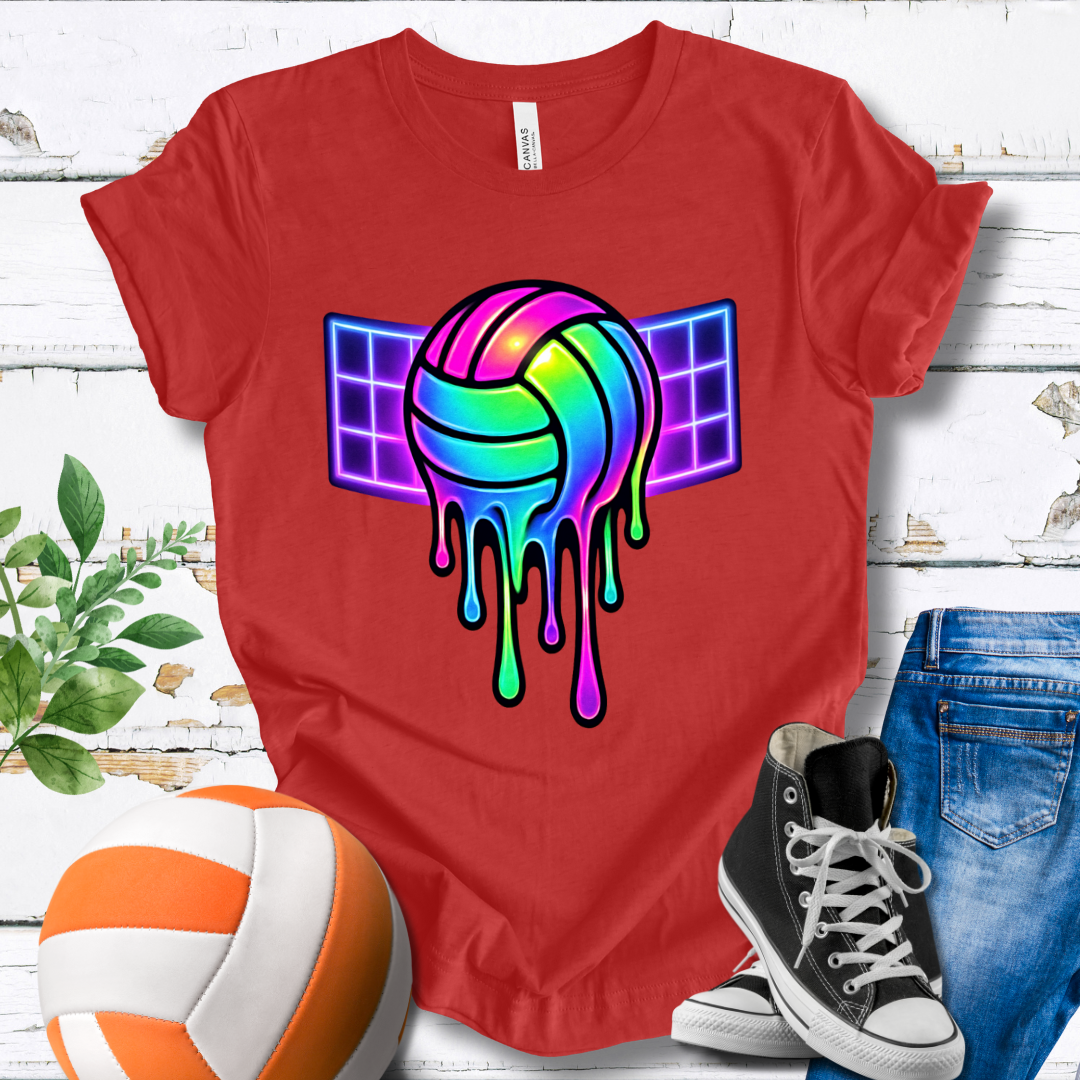 Volleyball Drip Neon T-shirt