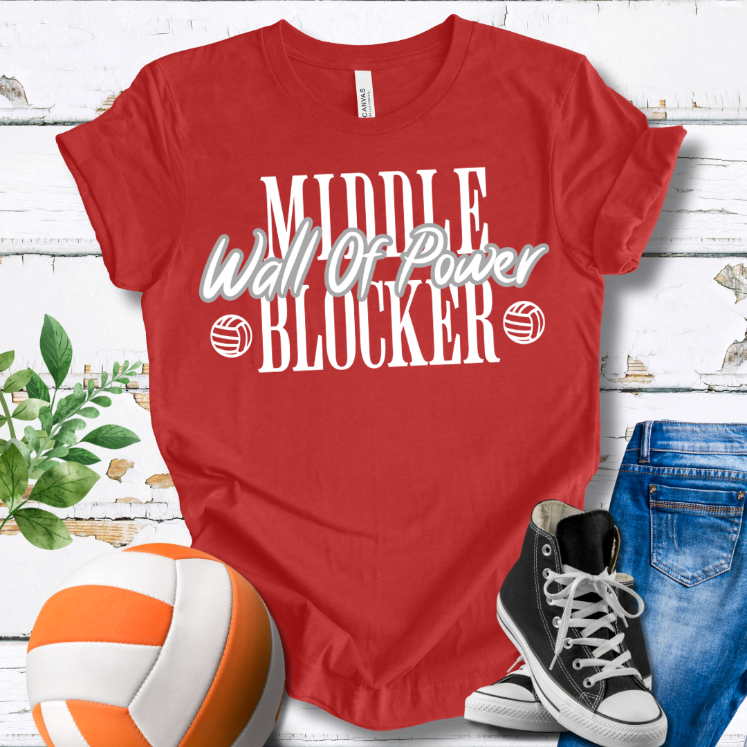 Middle Blocker Wall Of Power T-shirt
