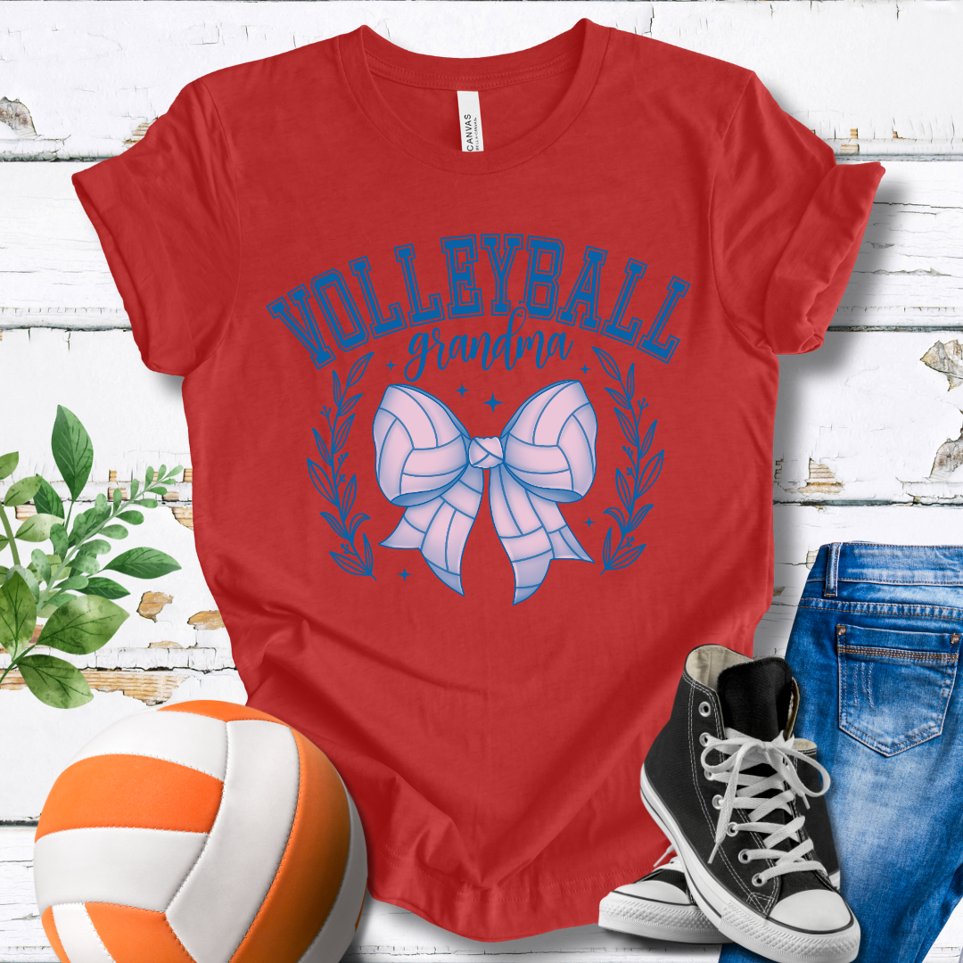 Volleyball Grandma Bow T-shirt