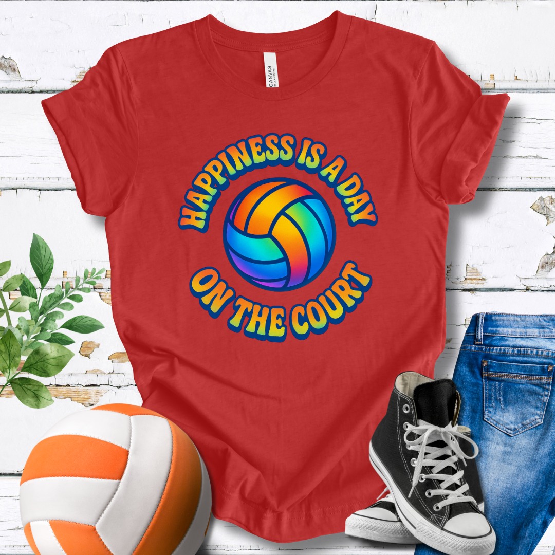 Happiness Is A Day On The Court T-shirt
